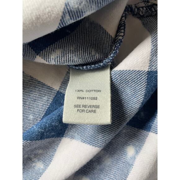 Mudd Flannel Womens/Teens Blue Checkered Retro 90s style Shirt Size Small - Picture 6 of 7